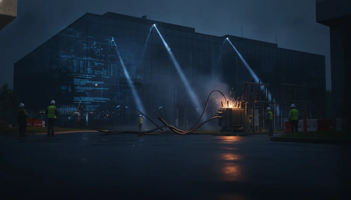 Selhání jednoho elektrického vedení odhalilo kritický problém datacenter